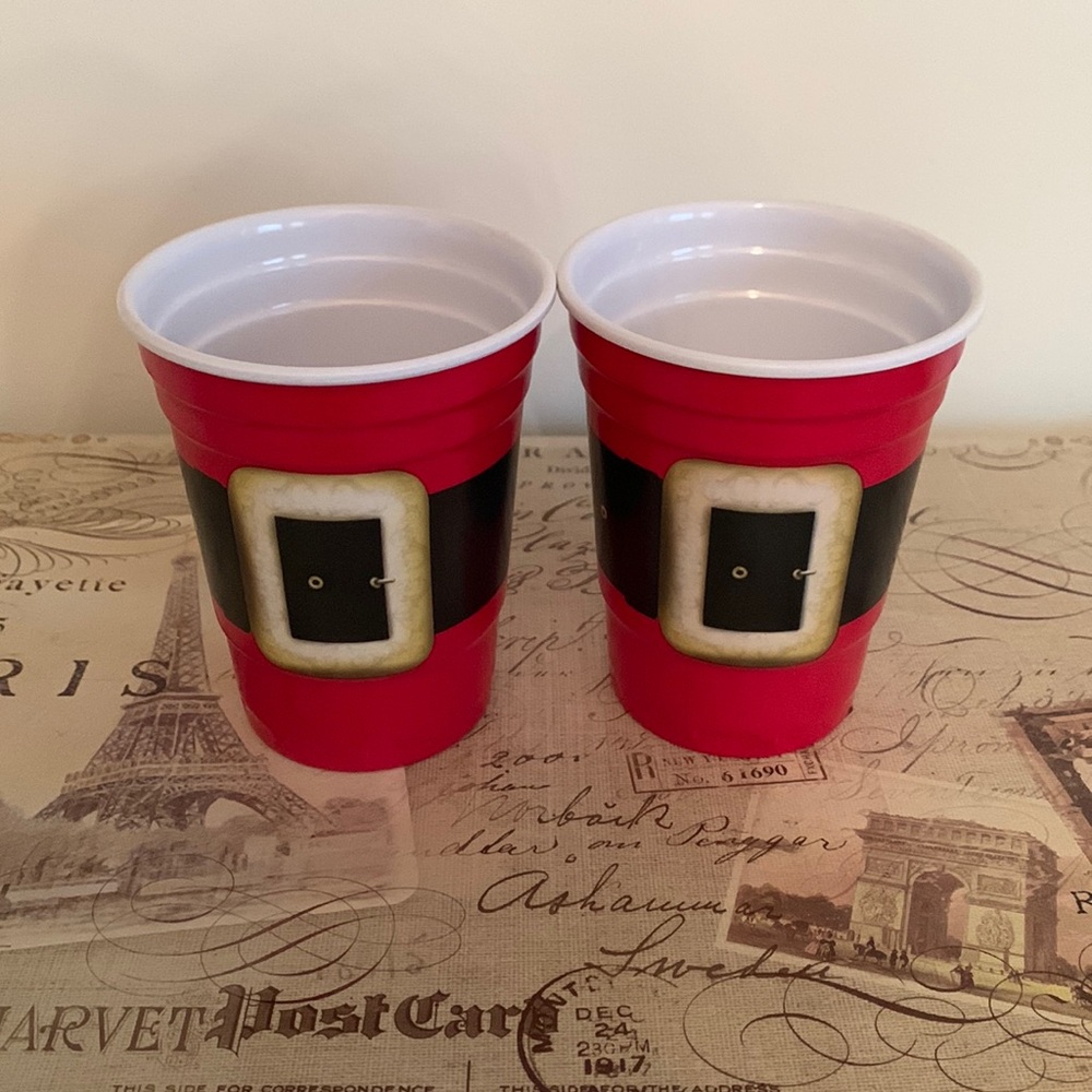 Santa Belt Red Cups (Red) 💖 - Picture 1 of 7
